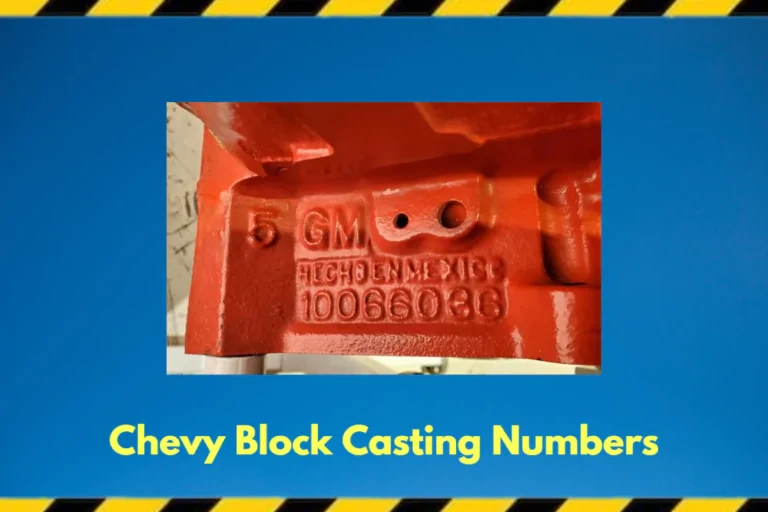 Chevy Block Casting Numbers: Full List